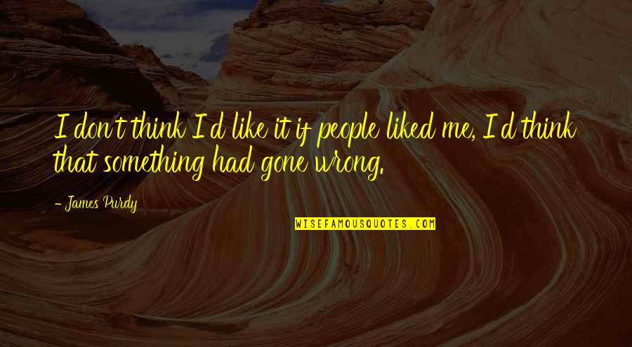 Lindloff Obituary Quotes By James Purdy: I don't think I'd like it if people