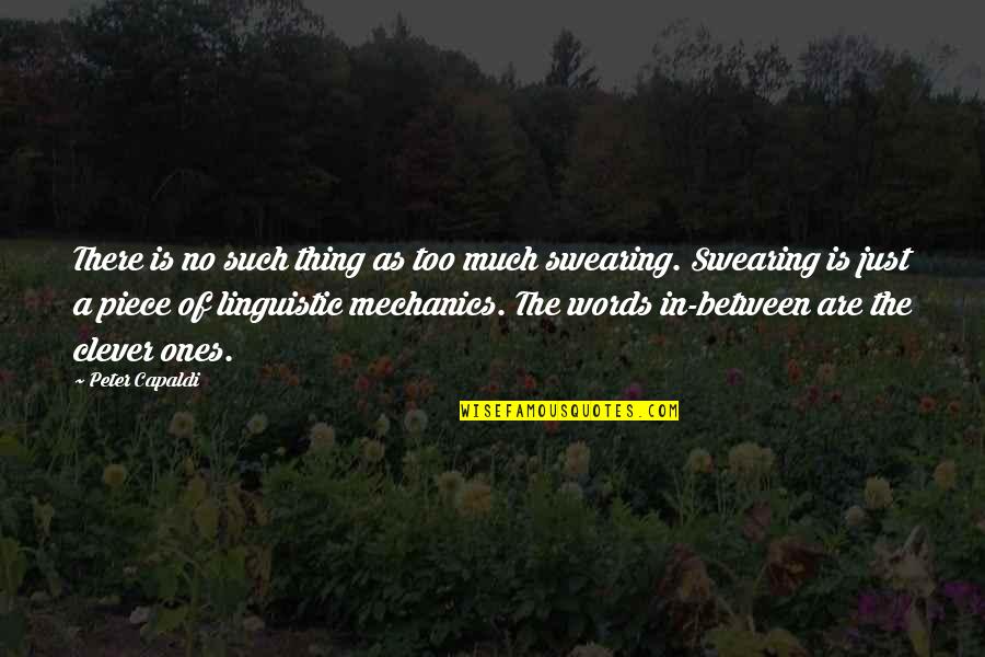 Linguistic Quotes By Peter Capaldi: There is no such thing as too much