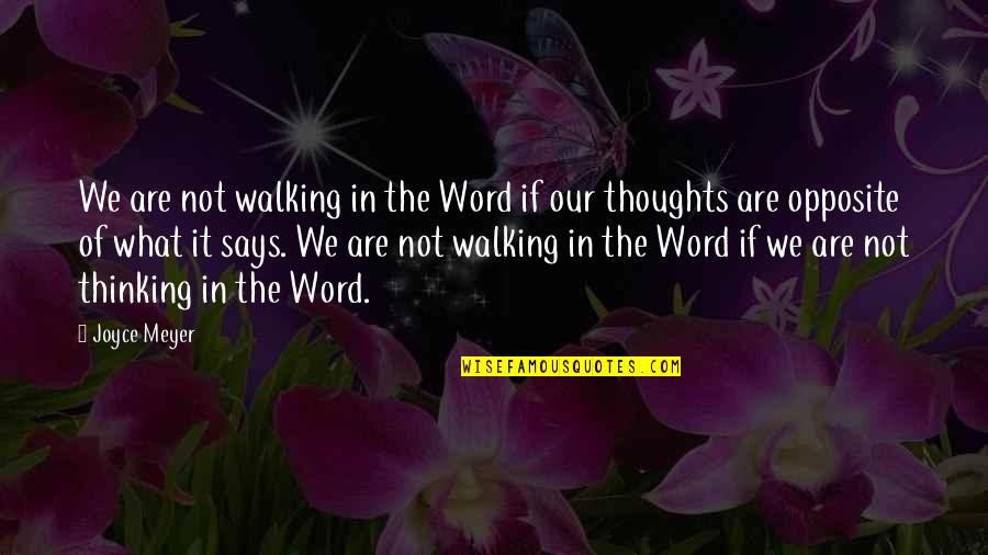 Linhares And Son Quotes By Joyce Meyer: We are not walking in the Word if