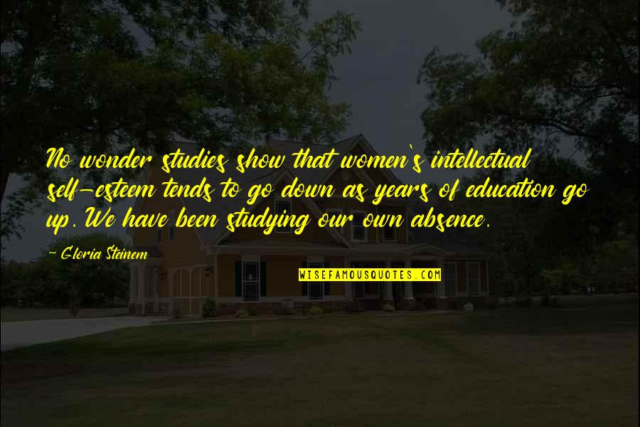 Linnartz Carrizo Quotes By Gloria Steinem: No wonder studies show that women's intellectual self-esteem Linnartz Carrizo Quotes By Gloria Steinem: No wonder studies show that women's intellectual self-esteem