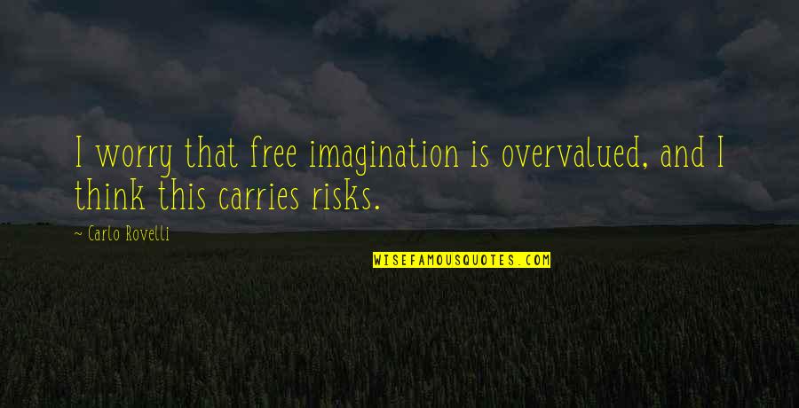 Linnetts Gulf Quotes By Carlo Rovelli: I worry that free imagination is overvalued, and