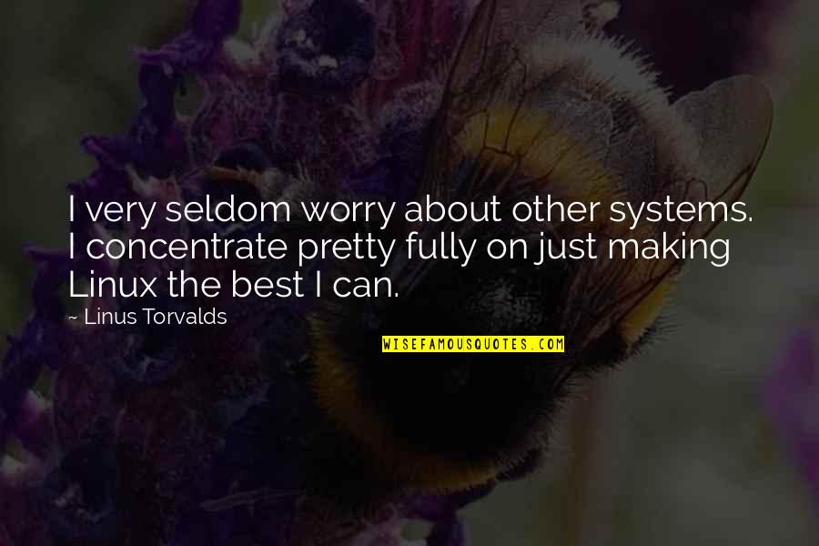 Linus Torvalds Best Quotes By Linus Torvalds: I very seldom worry about other systems. I Linus Torvalds Best Quotes By Linus Torvalds: I very seldom worry about other systems. I
