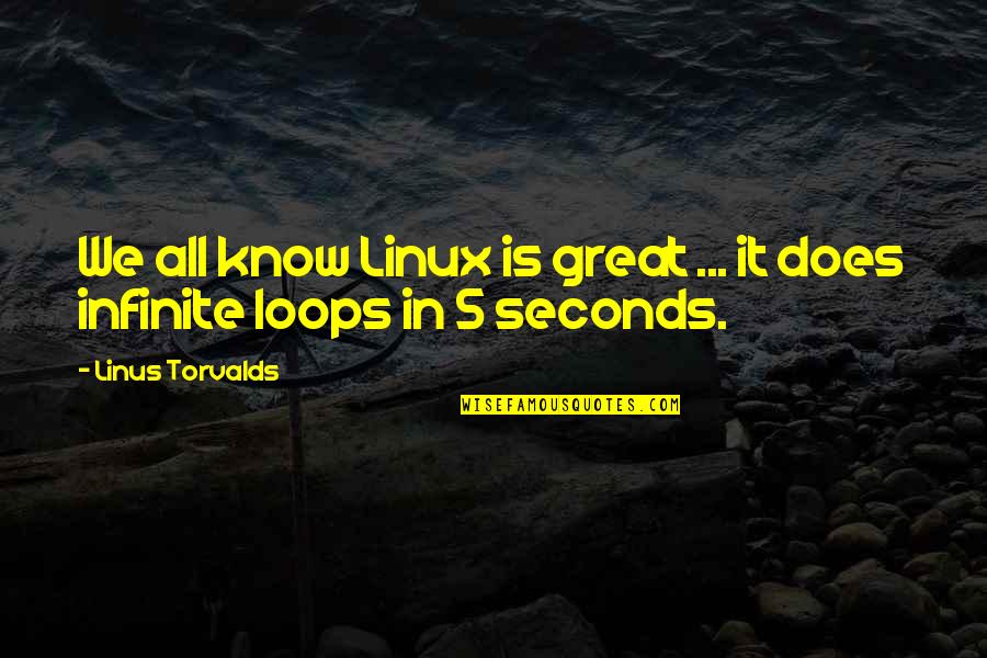 Linus Torvalds Best Quotes By Linus Torvalds: We all know Linux is great ... it Linus Torvalds Best Quotes By Linus Torvalds: We all know Linux is great ... it