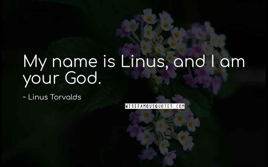 Linus Torvalds quotes: My name is Linus, and I am your God.