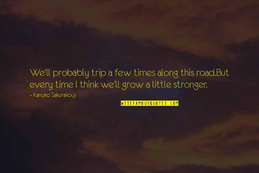 Linzey Rozon Quotes By Kanoko Sakurakouji: We'll probably trip a few times along this Linzey Rozon Quotes By Kanoko Sakurakouji: We'll probably trip a few times along this