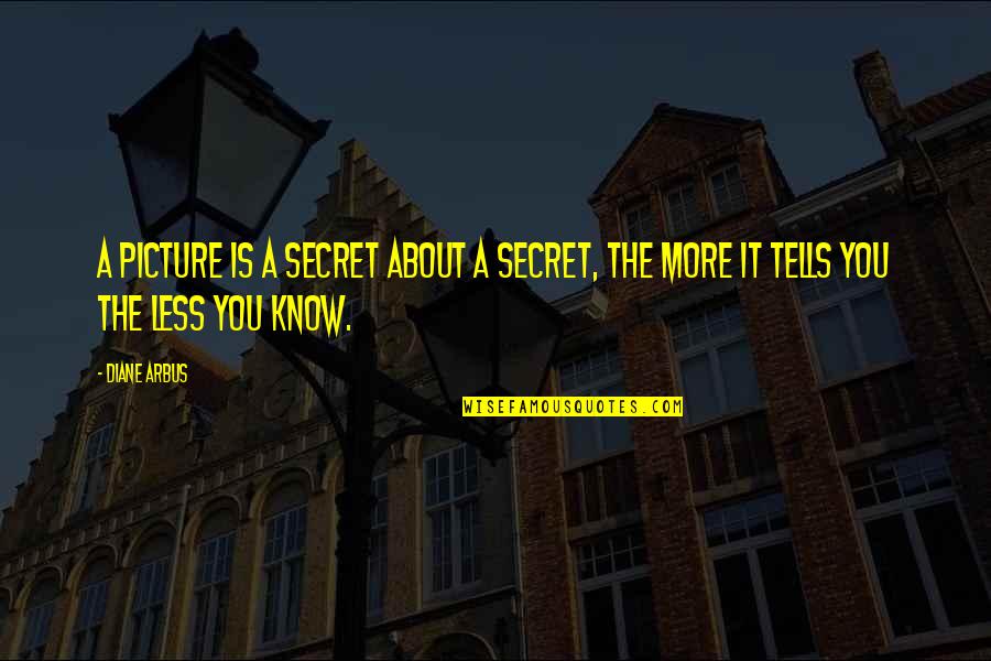 Lipsistic Quotes By Diane Arbus: A picture is a secret about a secret,