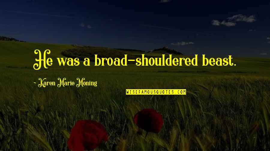 Lipsmeyer Directional Boring Quotes By Karen Marie Moning: He was a broad-shouldered beast.