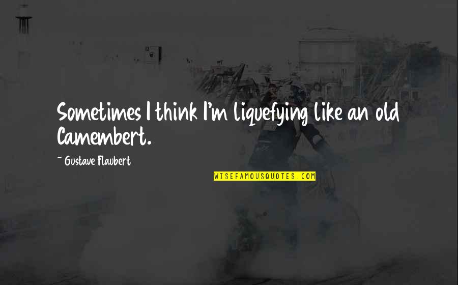 Liquefying Quotes By Gustave Flaubert: Sometimes I think I'm liquefying like an old