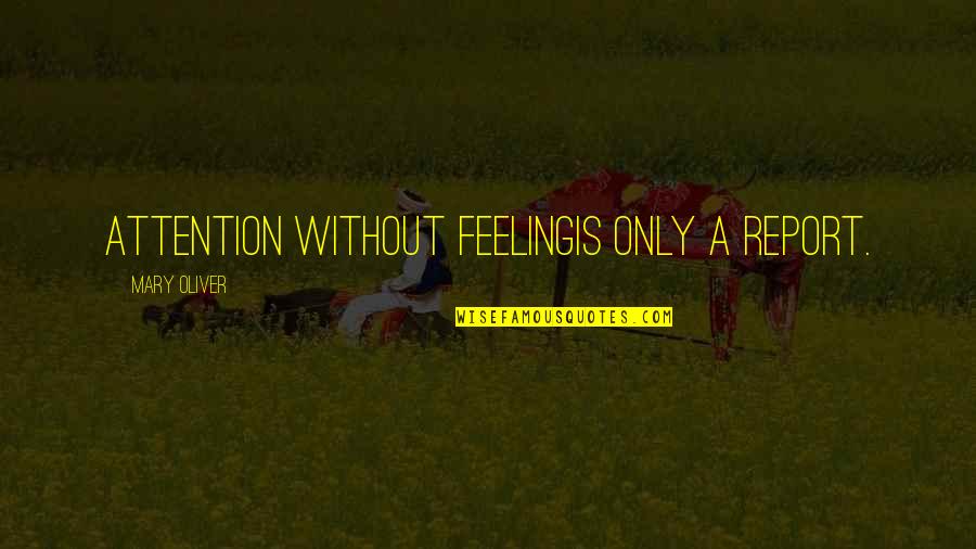 Liquidation Auctions Quotes By Mary Oliver: Attention without feelingis only a report. Liquidation Auctions Quotes By Mary Oliver: Attention without feelingis only a report.