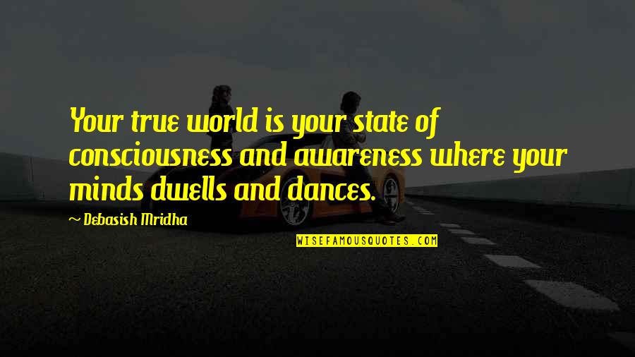 Lisa Gelobter Quotes By Debasish Mridha: Your true world is your state of consciousness Lisa Gelobter Quotes By Debasish Mridha: Your true world is your state of consciousness