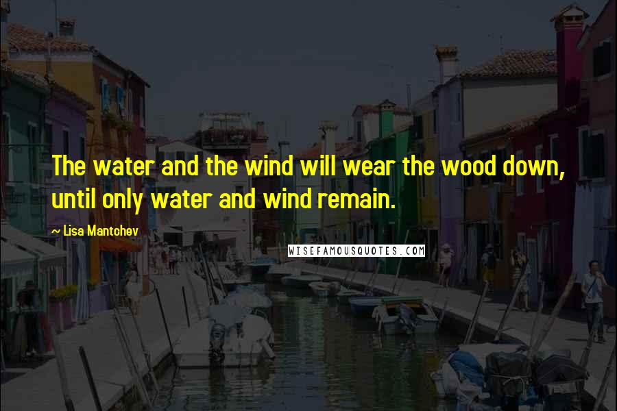Lisa Mantchev quotes: The water and the wind will wear the wood down, until only water and wind remain.