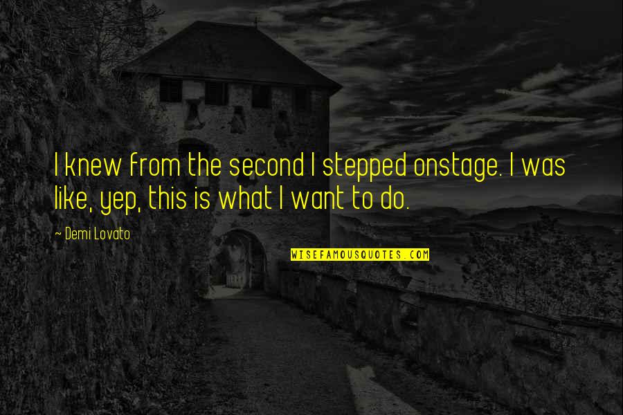 Lisen Cell Quotes By Demi Lovato: I knew from the second I stepped onstage.