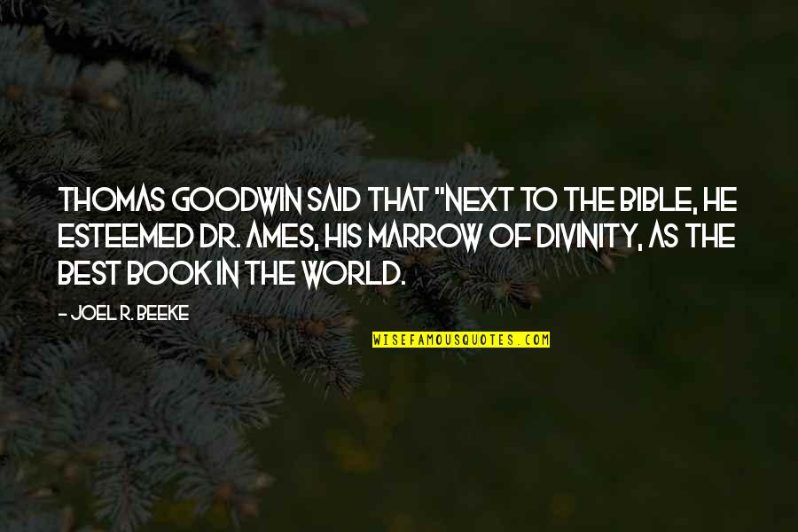 Lisko Quotes By Joel R. Beeke: Thomas Goodwin said that "next to the Bible,