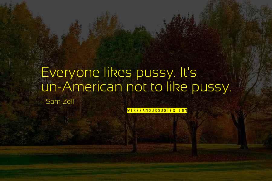 Lisonja Definicion Quotes By Sam Zell: Everyone likes pussy. It's un-American not to like