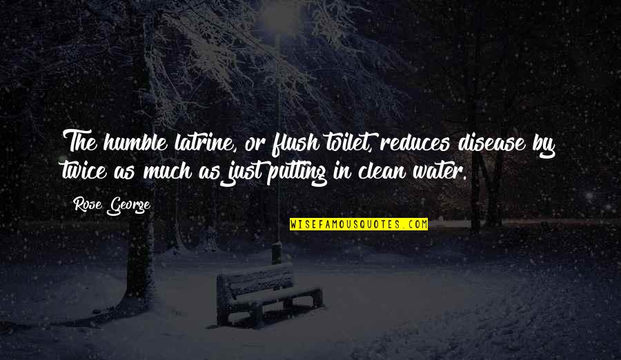 List Of Cute Love Quotes By Rose George: The humble latrine, or flush toilet, reduces disease