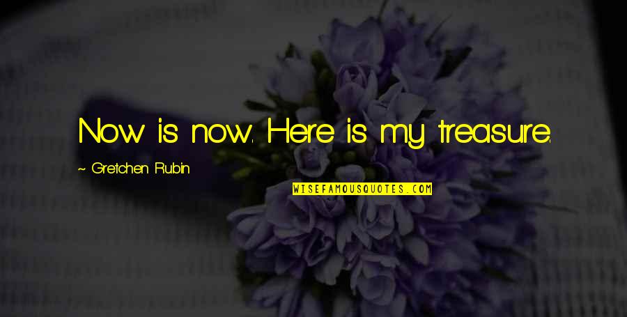 Lister Curry Quotes By Gretchen Rubin: Now is now. Here is my treasure. Lister Curry Quotes By Gretchen Rubin: Now is now. Here is my treasure.
