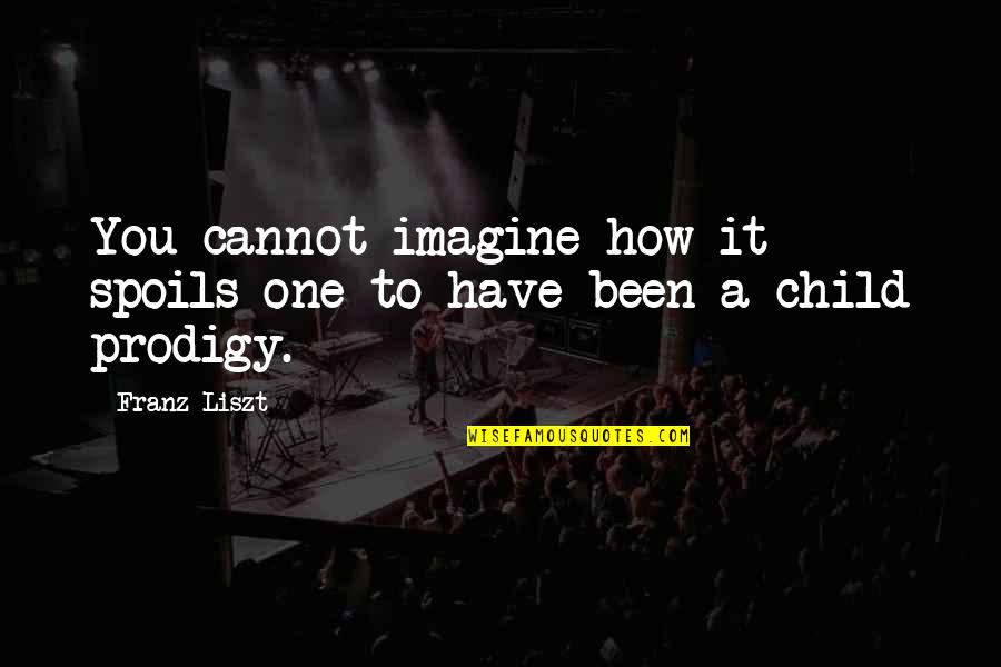 Liszt Un Quotes By Franz Liszt: You cannot imagine how it spoils one to