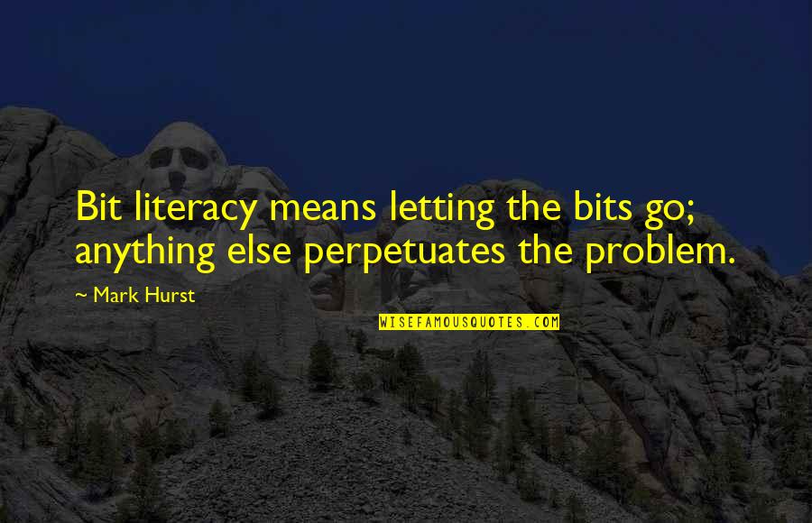 Literacy Quotes By Mark Hurst: Bit literacy means letting the bits go; anything