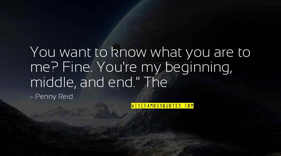 Literacy Tests Quotes By Penny Reid: You want to know what you are to