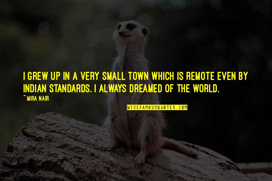 Literalises Quotes By Mira Nair: I grew up in a very small town Literalises Quotes By Mira Nair: I grew up in a very small town