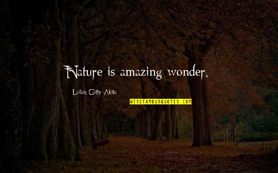 Literature And Nature Quotes By Lailah Gifty Akita: Nature is amazing wonder.