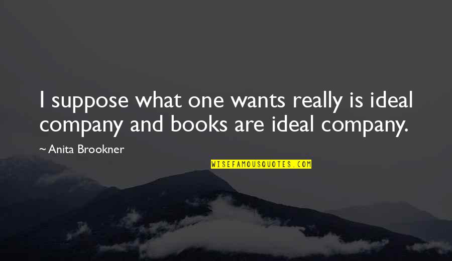 Literature And Reading Quotes By Anita Brookner: I suppose what one wants really is ideal