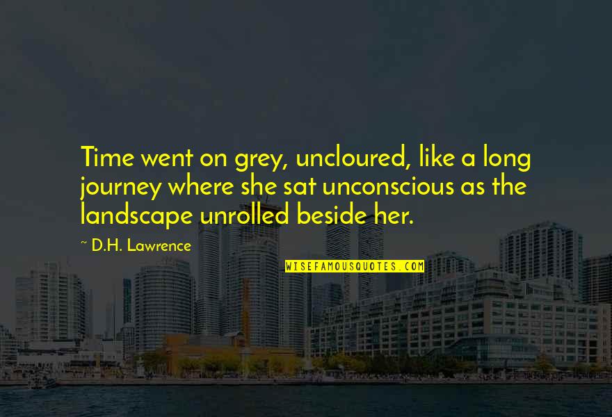 Literature And Time Quotes By D.H. Lawrence: Time went on grey, uncloured, like a long