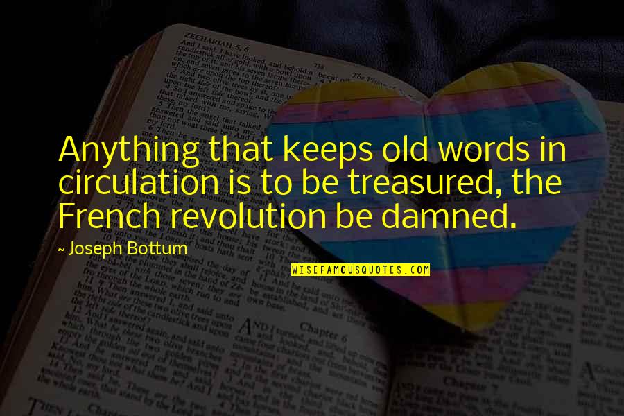 Literature In French Quotes By Joseph Bottum: Anything that keeps old words in circulation is