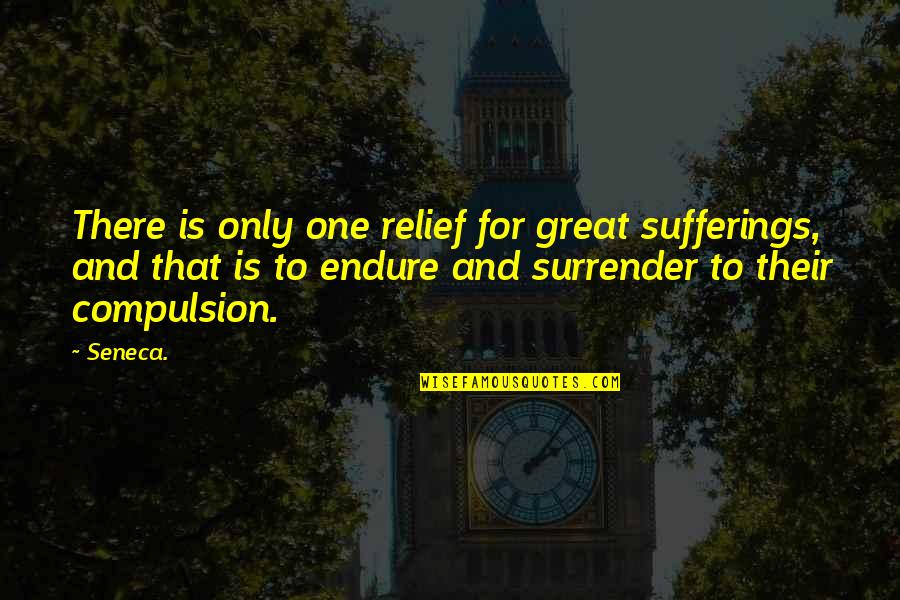 Litery Greckie Quotes By Seneca.: There is only one relief for great sufferings,
