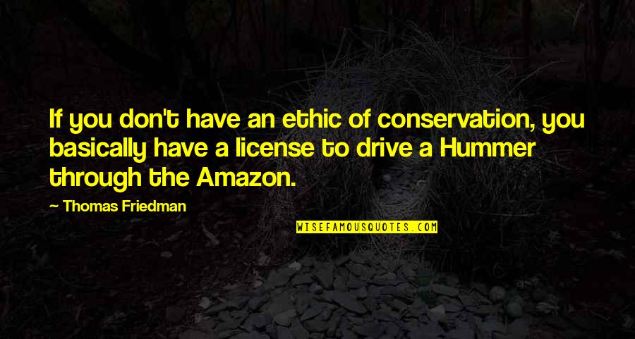 Lithographs Quotes By Thomas Friedman: If you don't have an ethic of conservation,
