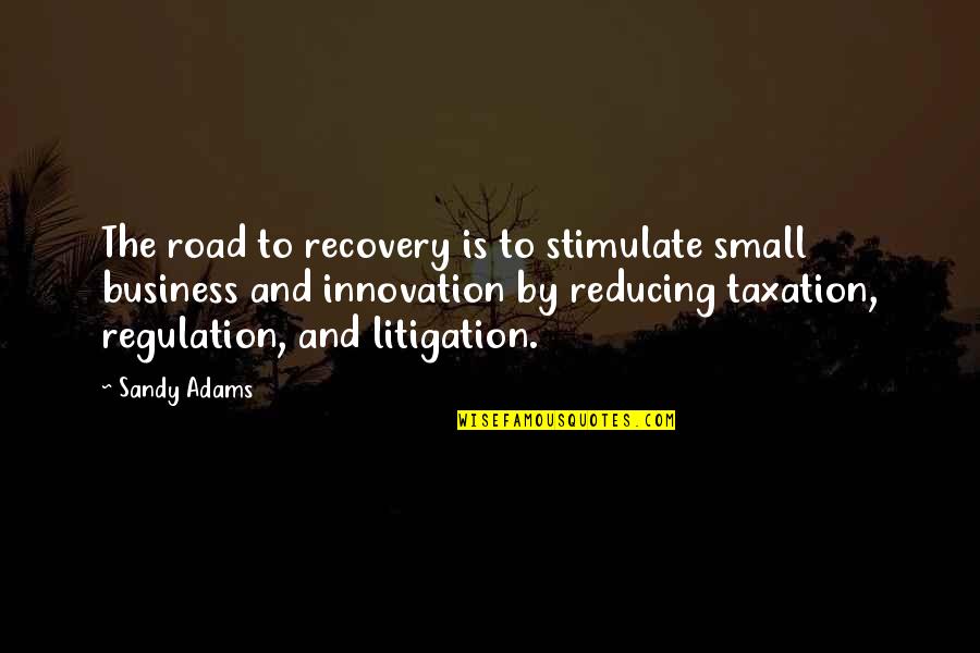 Litigation Quotes By Sandy Adams: The road to recovery is to stimulate small