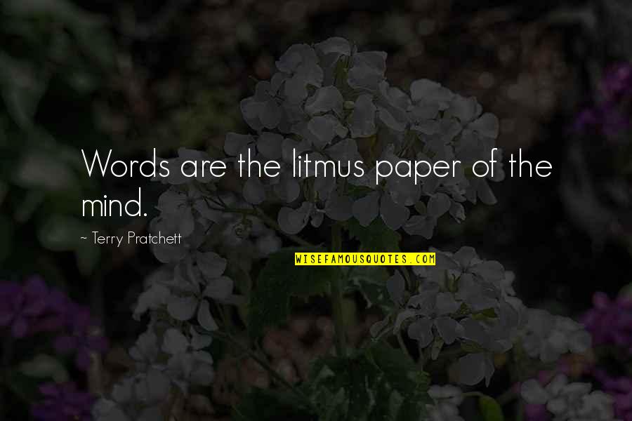 Litmus Quotes By Terry Pratchett: Words are the litmus paper of the mind.