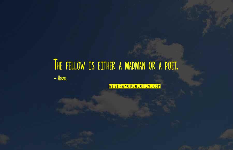 Littany Quotes By Horace: The fellow is either a madman or a