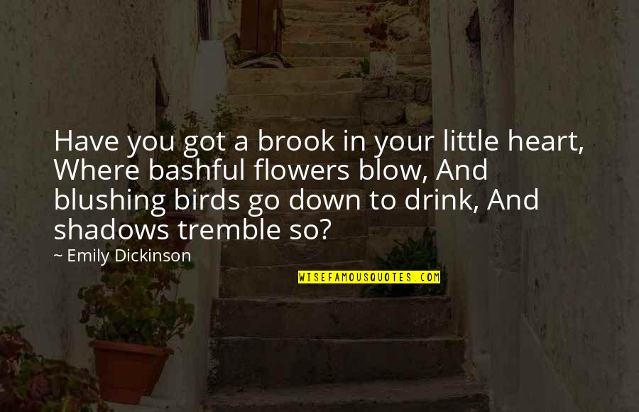 Little Birds Quotes By Emily Dickinson: Have you got a brook in your little