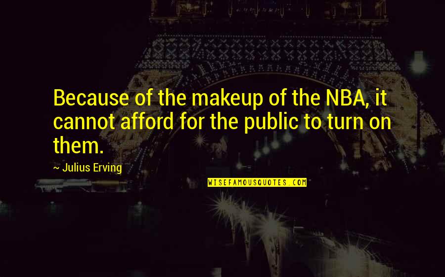 Little Bit Crazy Quotes By Julius Erving: Because of the makeup of the NBA, it