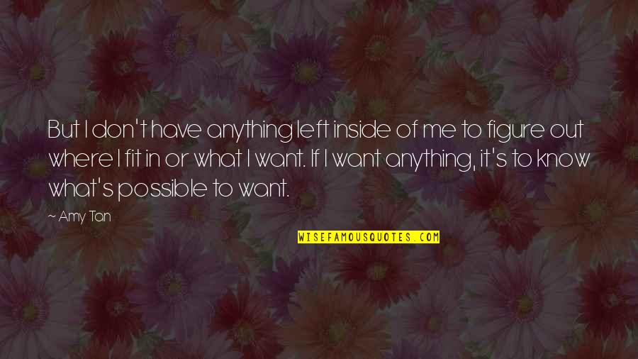 Little Boy To Man Quotes By Amy Tan: But I don't have anything left inside of Little Boy To Man Quotes By Amy Tan: But I don't have anything left inside of