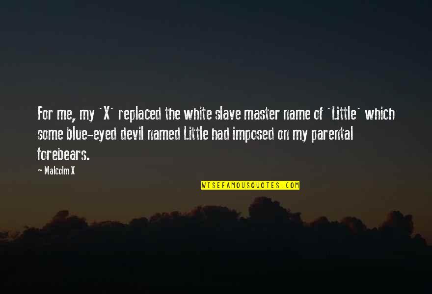 Little Devil Quotes By Malcolm X: For me, my 'X' replaced the white slave