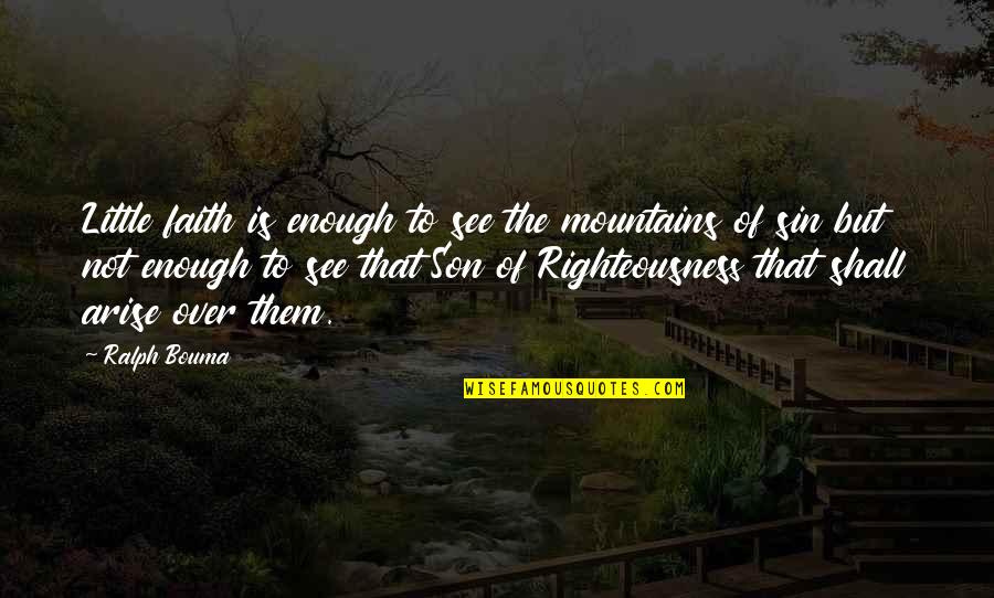 Little Faith Quotes By Ralph Bouma: Little faith is enough to see the mountains