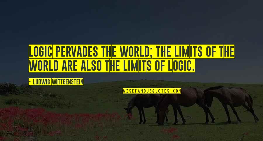 Little Giants Hot Hands Quotes By Ludwig Wittgenstein: Logic pervades the world; the limits of the