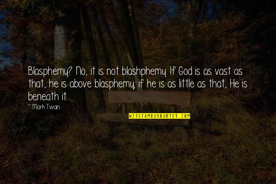 Little God Quotes By Mark Twain: Blasphemy? No, it is not blashphemy. If God