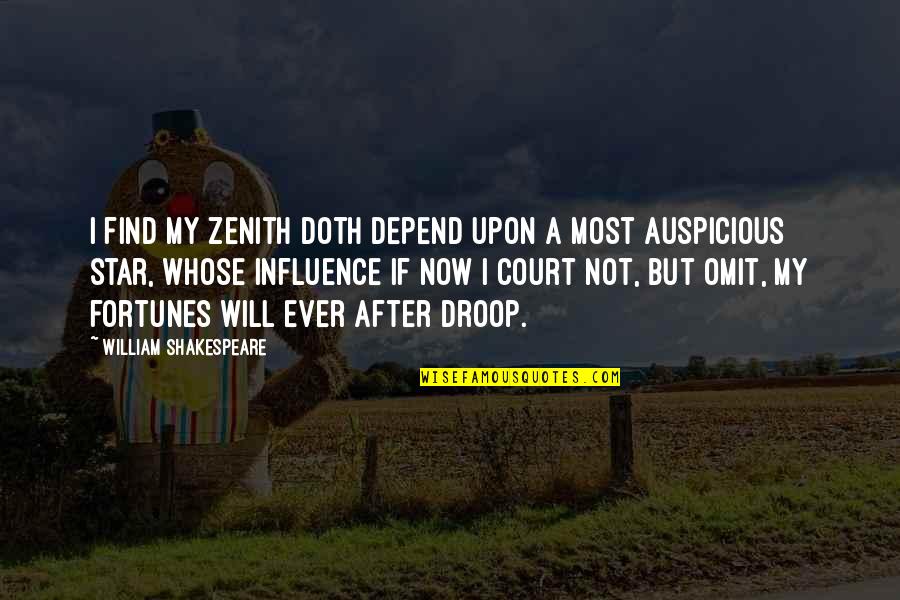 Little Quacker Quotes By William Shakespeare: I find my zenith doth depend upon A