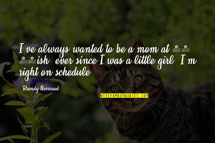 Little Reminders Quotes By Brandy Norwood: I've always wanted to be a mom at