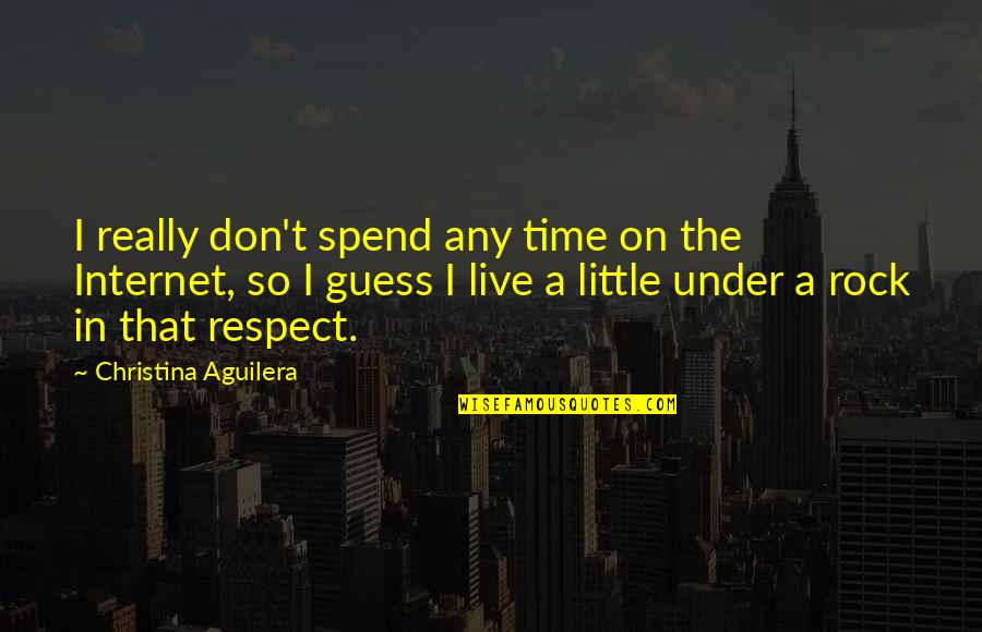 Little Rock Quotes By Christina Aguilera: I really don't spend any time on the