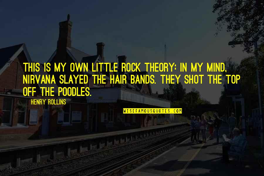 Little Rock Quotes By Henry Rollins: This is my own little rock theory: In