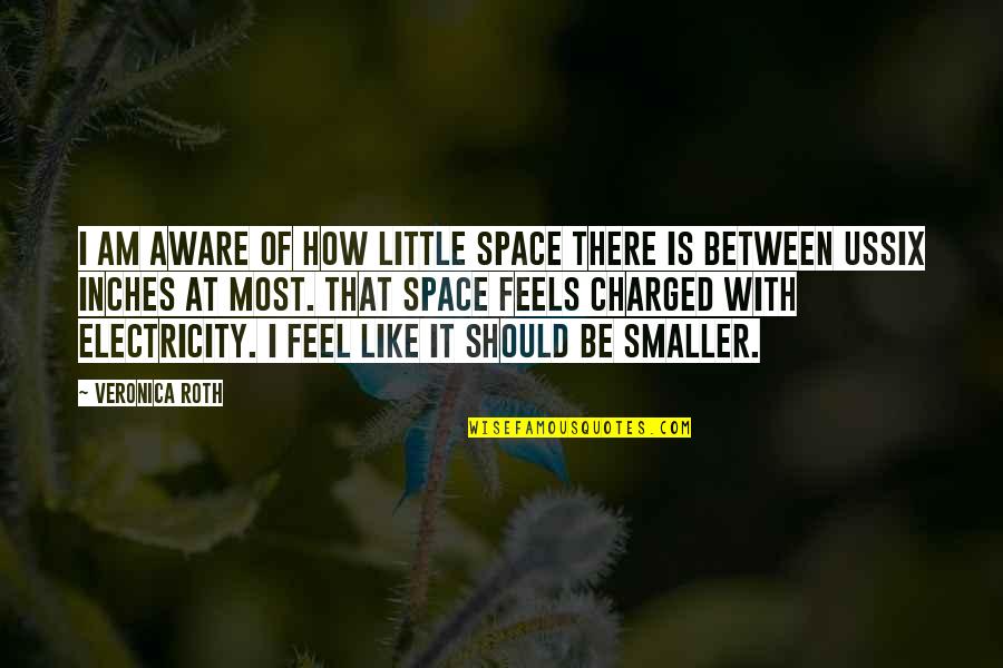 Little Space Quotes By Veronica Roth: I am aware of how little space there