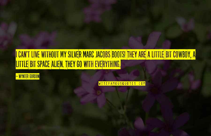 Little Space Quotes By Wynter Gordon: I can't live without my silver Marc Jacobs