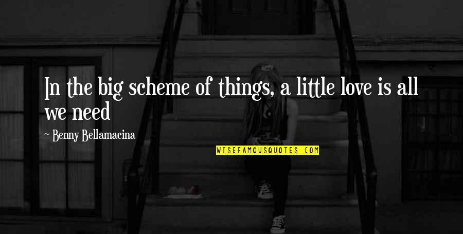 Little Things In Life Quotes By Benny Bellamacina: In the big scheme of things, a little