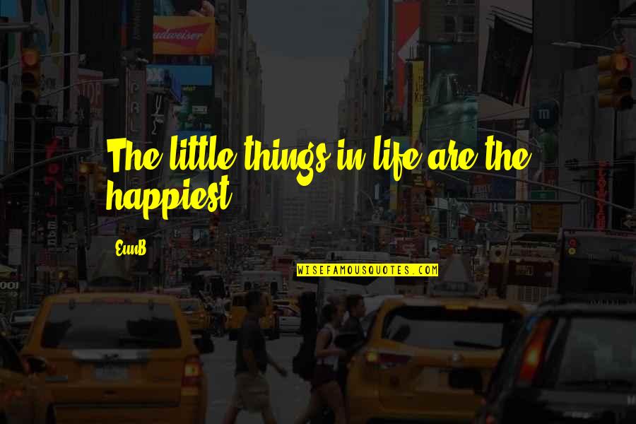 Little Things In Life Quotes By EunB: The little things in life are the happiest