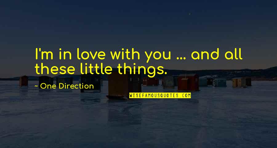 Little Things In Love Quotes By One Direction: I'm in love with you ... and all