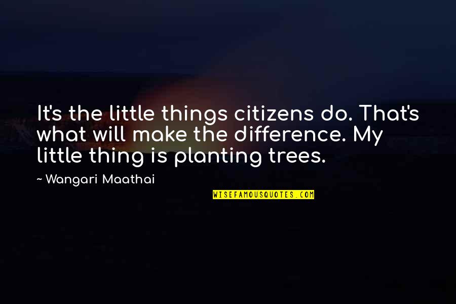 Little Things Make A Difference Quotes By Wangari Maathai: It's the little things citizens do. That's what